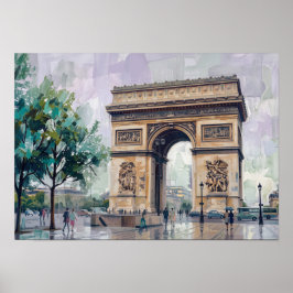 Triumfbågen, Paris, Frankrike Poster