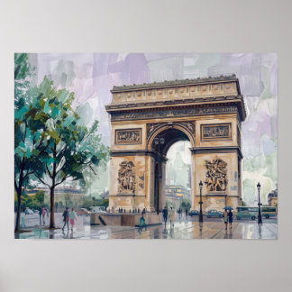Triumfbågen, Paris, Frankrike Poster