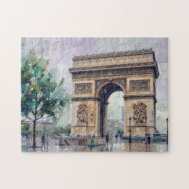 Triumfbågen, Paris, Frankrike Pussel (Horisontell)