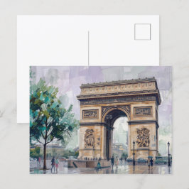 Triumfbågen, Paris, Frankrike Vykort