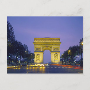 Triumfbågen, Paris, Frankrike, Vykort