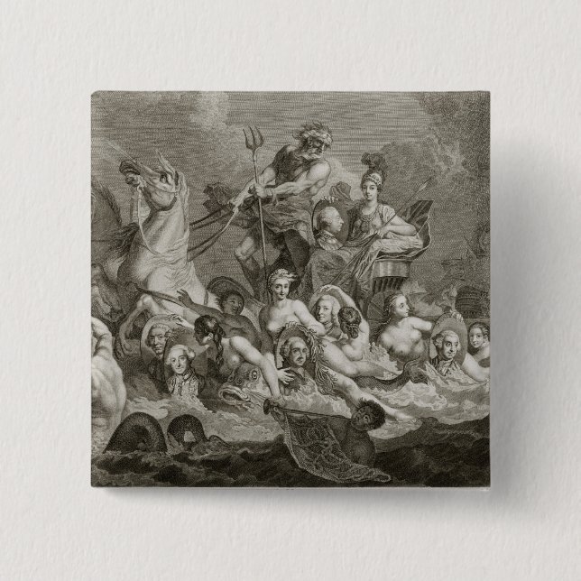 Triumfen av Britannia, c.1765 (gravyr) Knapp (Framsida)