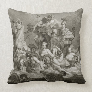 Triumfen av Britannia, c.1765 (gravyr) Kudde