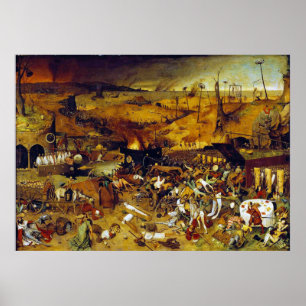 Triumfen av död av Pieter Bruegel fläderen Poster