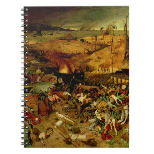 Triumfen av död, c.1562 (olja på panel) anteckningsbok med spiral