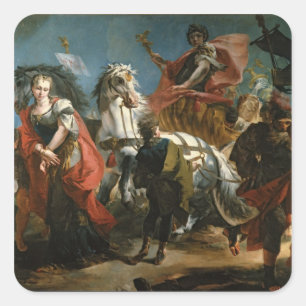Triumfen av Marcus Aurelius Fyrkantigt Klistermärke