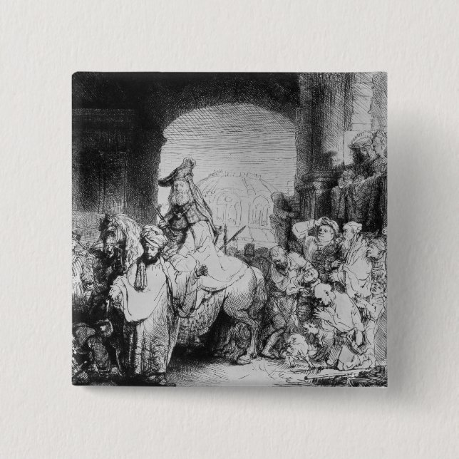 Triumfen av Mordecai, c.1640 Knapp (Framsida)