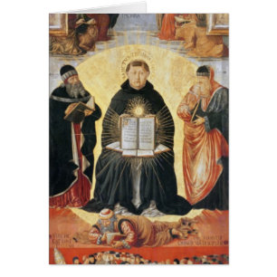 Triumfen av St Thomas Aquinas Hälsningskort
