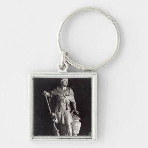 Triumfera Hannibal, 1722 Fyrkantig Silverfärgad Nyckelring