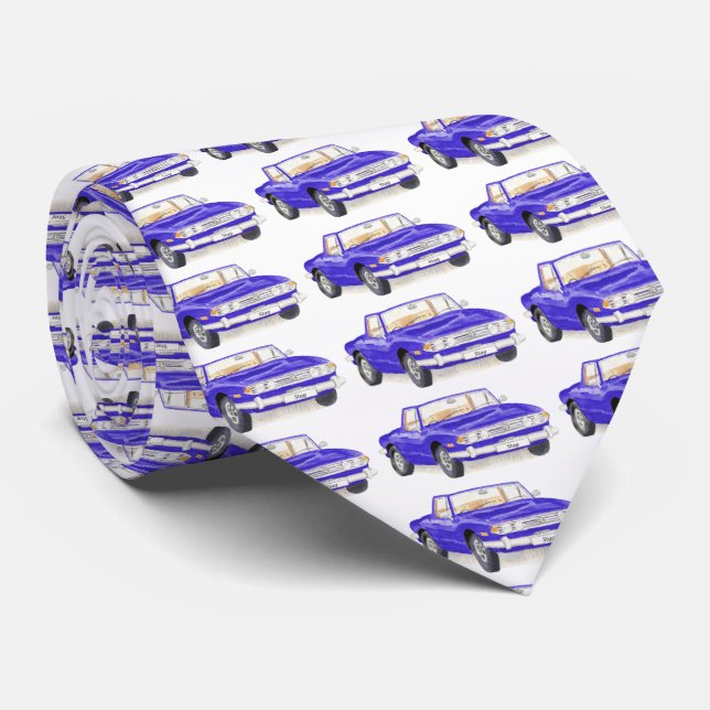 Triumffullvuxen hankronhjortmanar tie, blått slips (Rullad)