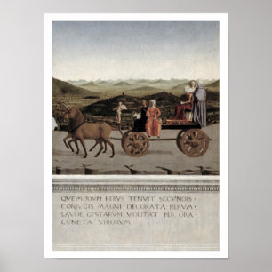 Triumh of Battista Sforza, Duchess of Urbino. Flad Poster