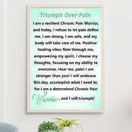 Triumh over Pain Chronic Pain Warrior Poster