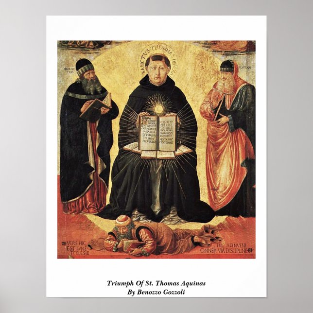 Triumh Thomas Aquinas av Benozzo Gozzoli Poster (Framsidan)
