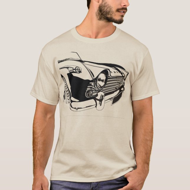 Triumh TR4 A Dynamic Car Hikingduck T-shirt (Framsida)