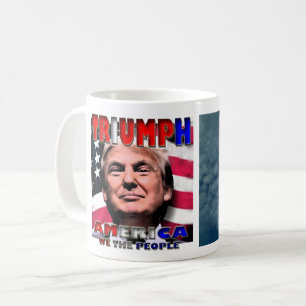 TRIUMP AMERIKA VI FOLKET STÅR FÖR FRIHET KAFFEMUGG