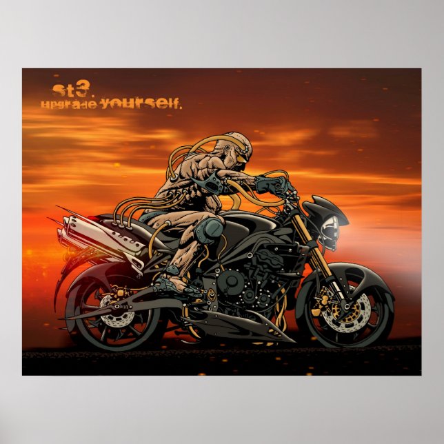 Triumph Motorcycle Triple Print 26x20''' Poster (Framsidan)