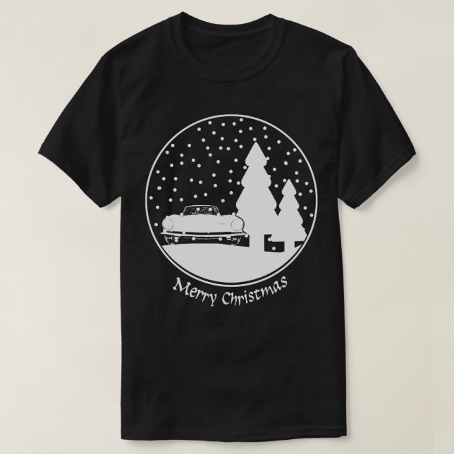 Triumph Spitfire 1970-talet Brittisk klassisk jul T Shirt (Design framsida)