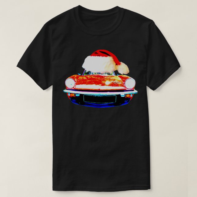 Triumph Spitfire, klassisk julhatt, utgåva T Shirt (Design framsida)