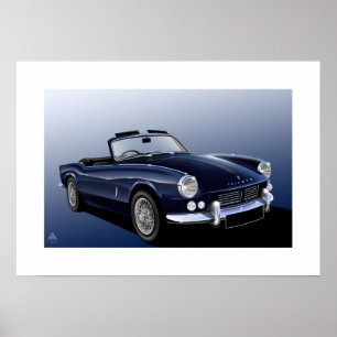 Triumph Spitfire Poster illustration