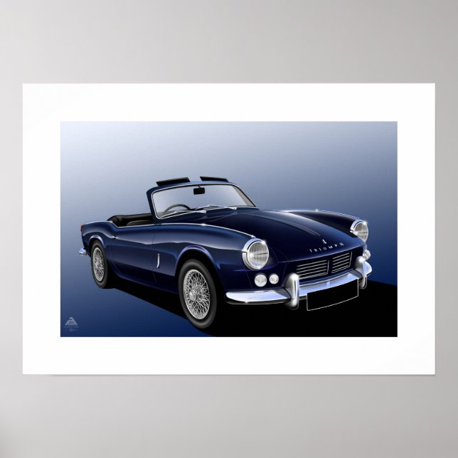 Triumph Spitfire Poster illustration (Framsidan)