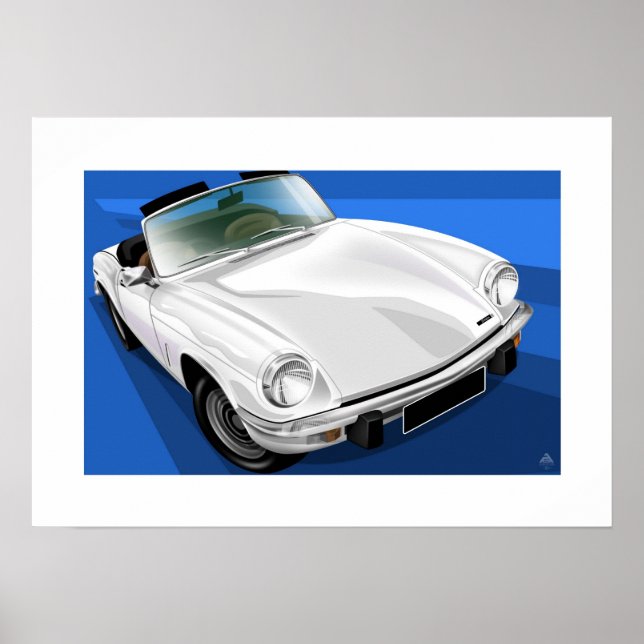 Triumph Spitfire Poster illustration (Framsidan)