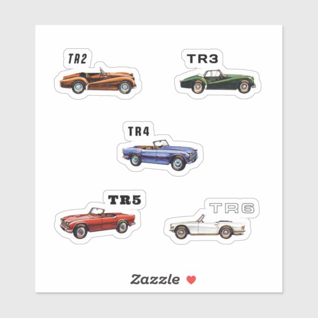 Triumph TR2 - TR6 Klistermärken (Ark)