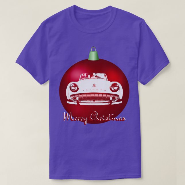 Triumph TR3 Brittiskt klassiskt monoblock jul ba T Shirt (Design framsida)