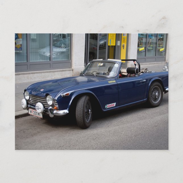 Triumph TR4 A Vykort (Framsida)