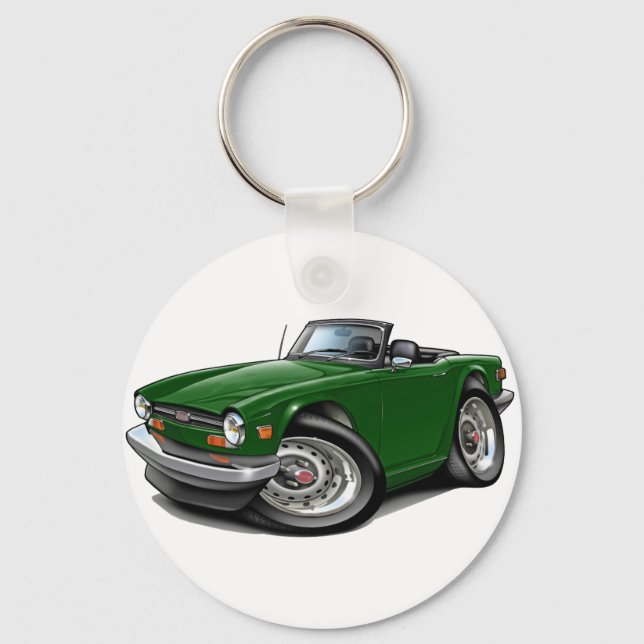 Triumph TR6-Grönt Nyckelring (Framsida)