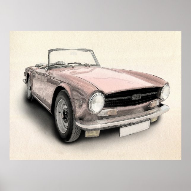 Triumph TR6 Poster (Framsidan)