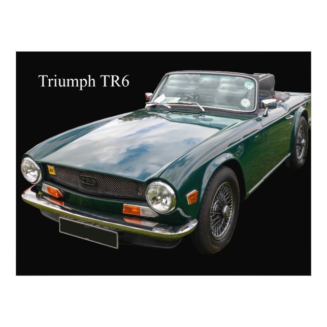 Triumph TR6-sportbil Fototryck (Framsidan)