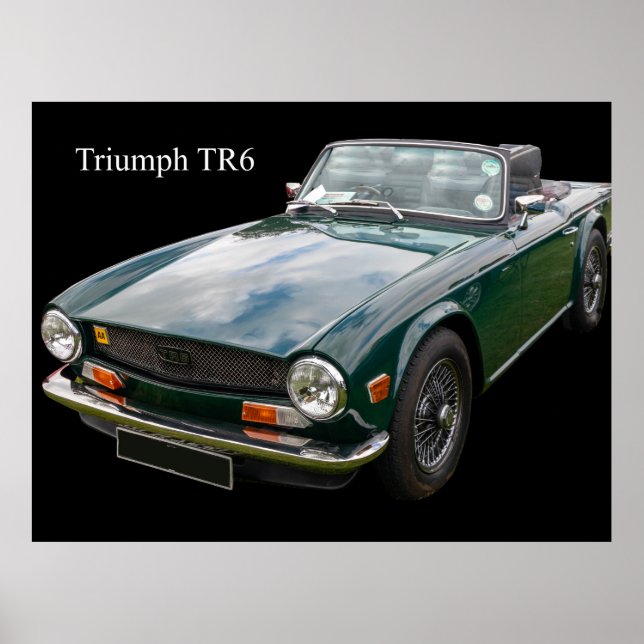 Triumph TR6-sportbil Poster (Framsidan)