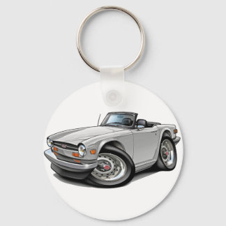 Triumph TR6 Vitbil Nyckelring