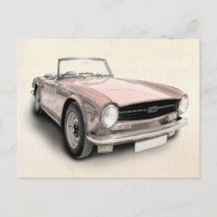 Triumph TR6 Vykort