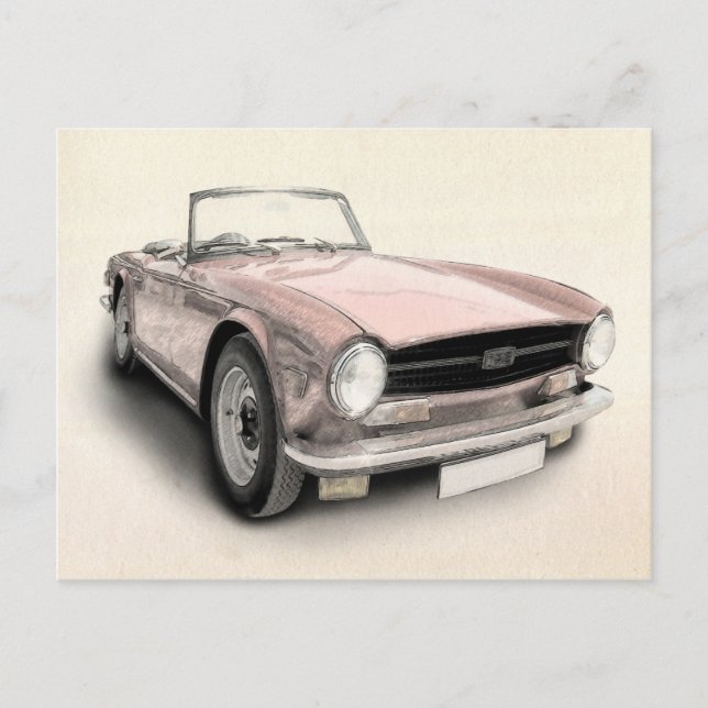 Triumph TR6 Vykort (Framsida)