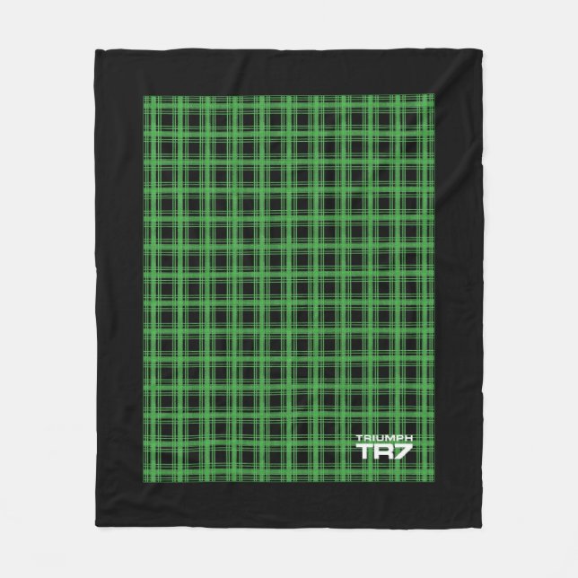 Triumph TR7 - Grönt Tartan/Play Fleece Blanket (Framsidan)