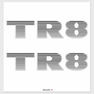 Triumph TR8 Logotyp Pair - Black Klistermärken