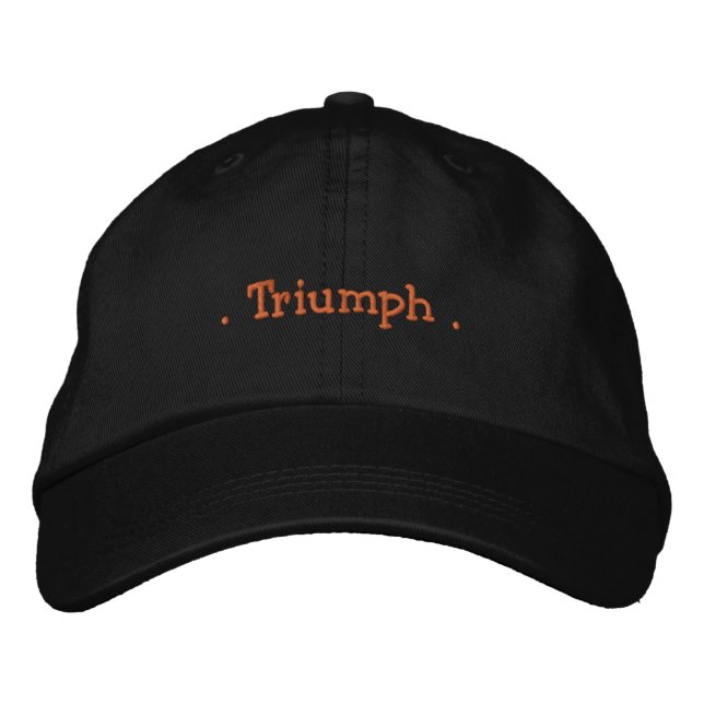 Triumph tryckt mössa Svart bomull framsida Snygg m Broderad Keps (Framsida)