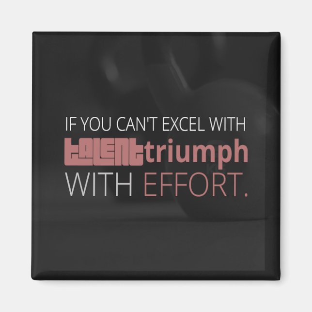 Triumph With Effort Refrigerator Sport Magnet (Framsidan)