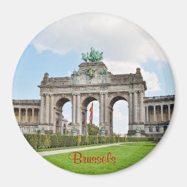 Triumphal Arch i Cinquantenaire Park i Bryssel Magnet