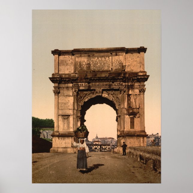 Triumphal Arch of Titus, Rom, Lazio Italien Poster (Framsidan)