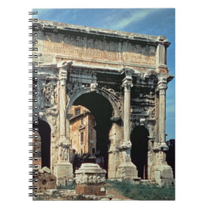 Triumphal båge av Septimius Severus som är Anteckningsbok Med Spiral