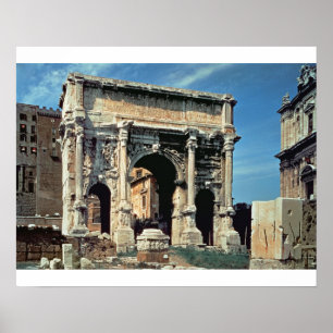 Triumphal båge av Septimius Severus som är Poster
