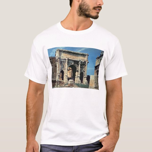 Triumphal båge av Septimius Severus som är Tee Shirt (Framsida)