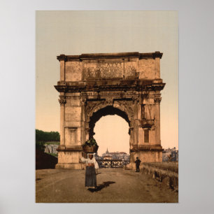 Triumphal båge av Titus, Rome, Lazio italien Poster