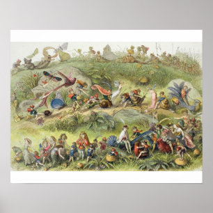 Triumphal mars av Älva-Kungen, illustration från Poster