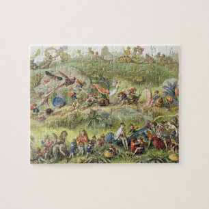 Triumphal mars av Älva-Kungen, illustration från Pussel