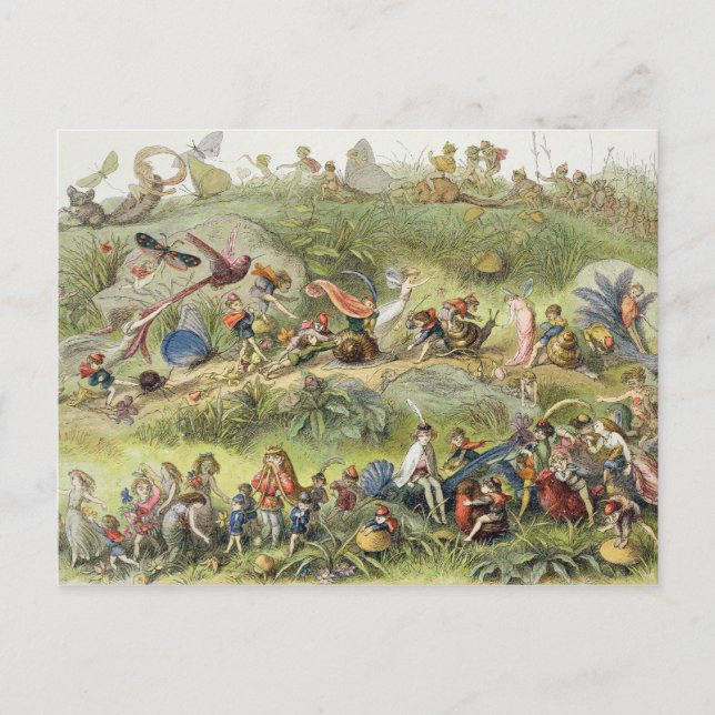 Triumphal mars av Älva-Kungen, illustration från Vykort (Framsida)