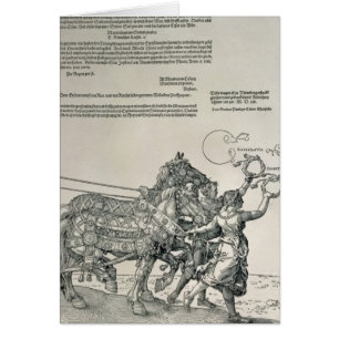Triumphal triumfvagn av kejsaren Maximilian mig Hälsningskort