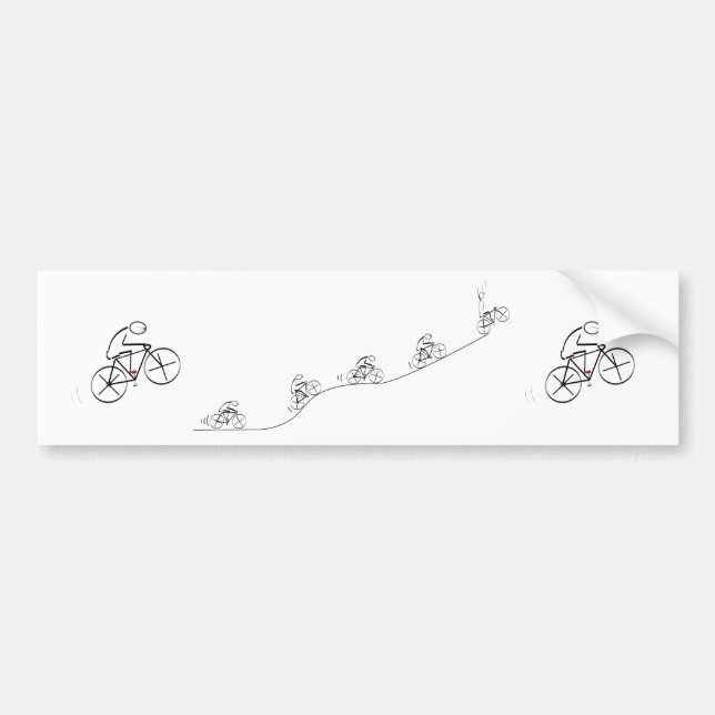 Triumphant Bicyclist - Bumper Sticker Bildekal (Framsidan)